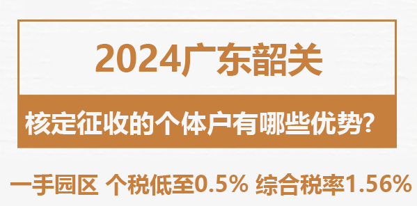 2024广东韶关核定征收的个体户都有哪些优势？