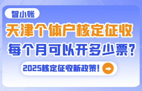 天津个体户核定征收每月可以开多少发票？