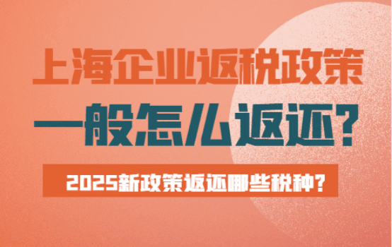 上海企业返税政策一般怎么返？
