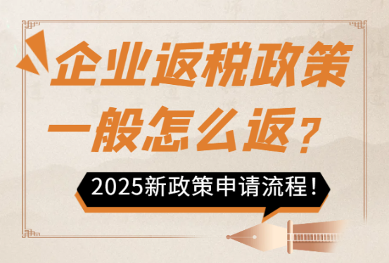 企业返税政策一般怎么返？2025新政策申请流程！
