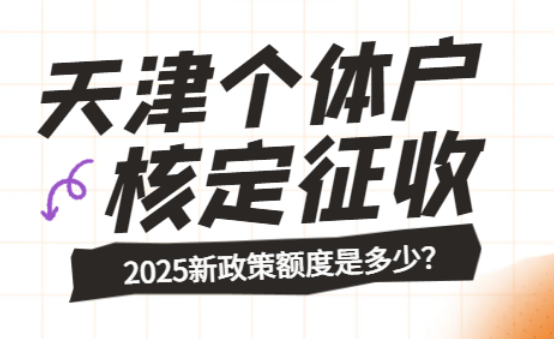 天津个体户核定征收额度是多少？