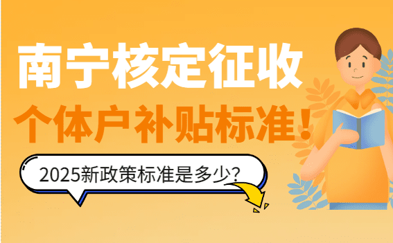 南宁核定征收个体户补贴标准是多少？
