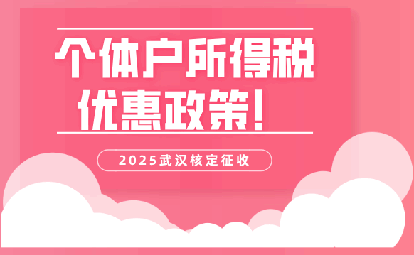 武汉核定征收个体户所得税优惠政策！