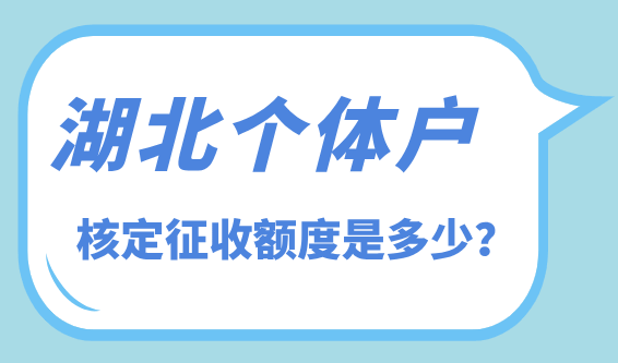 湖北个体户核定征收额度是多少？