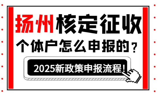 扬州核定征收个体户怎么申报的？