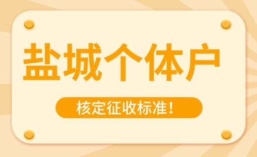 盐城个体户核定征收标准！