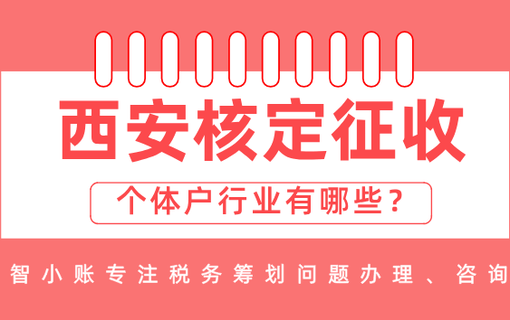 西安核定征收个体户行业有哪些？