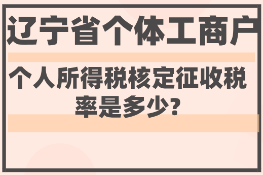 辽宁省个体工商户个人所得税核定征收税率是多少？