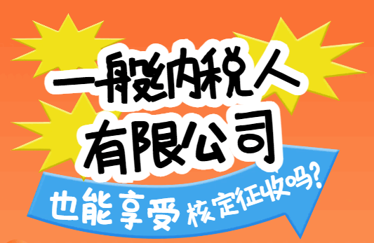 一般纳税人有限公司能享受核定征收吗？
