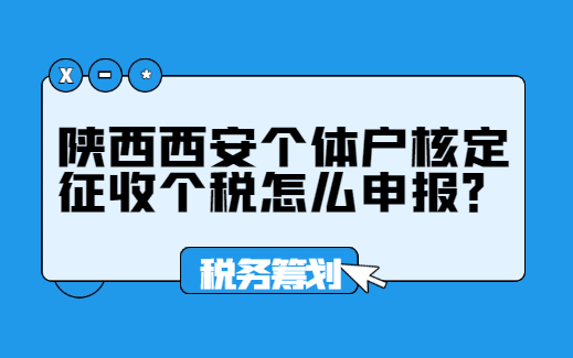 陕西西安个体户核定征收个税怎么申报？