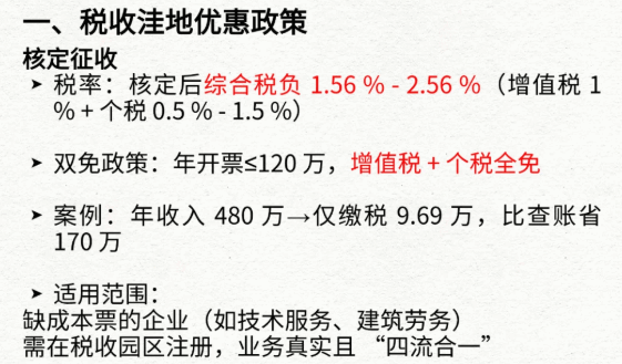 吉林省个体户核定征收税率是多少？