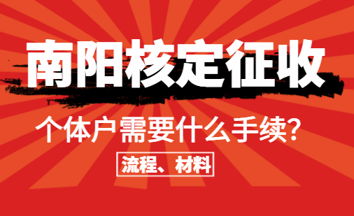 南阳核定征收个体户需要什么手续？
