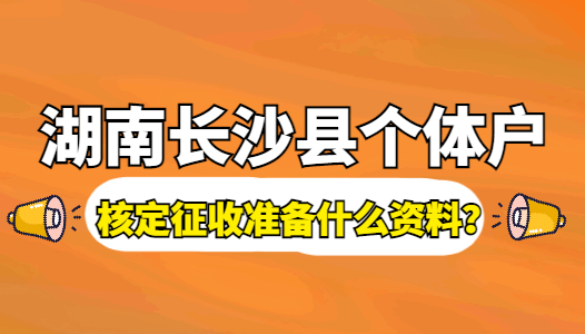 湖南长沙县个体户核定征收准备什么材料？