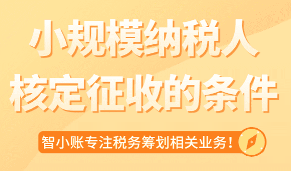 2025年小规模纳税人核定征收条件！