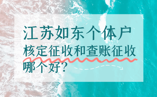 江苏如东个体户核定征收和查账征收哪个好？