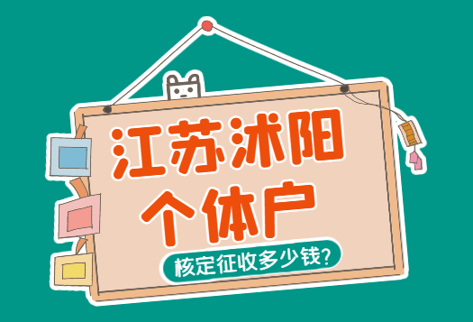 江苏沭阳个体户核定征收多少钱？
