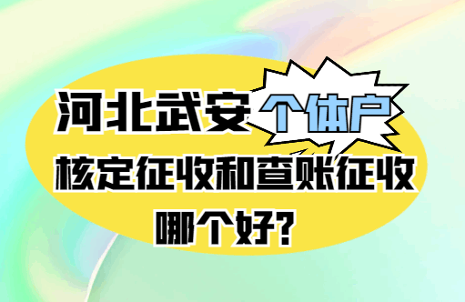 河北武安个体户核定征收和查账征收哪个好？