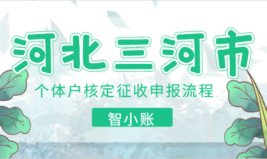 河北三河市个体户核定征收申报流程！