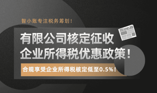 有限公司核定征收企业所得税优惠政策！