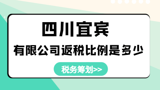 四川宜宾有限公司返税比例是多少？