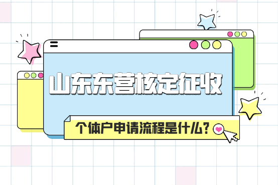 山东东营核定征收个体户申请流程是什么？