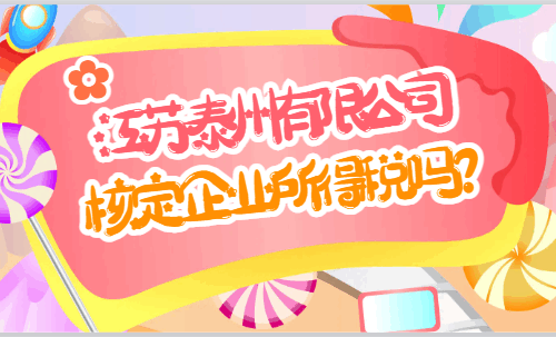 江苏泰州有限公司核定企业所得税吗？