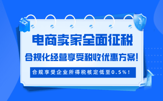 2025年电商卖家全面征税，合规化经营享受税收优惠方案！
