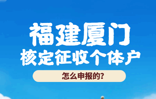 福建厦门核定征收个体户怎么申报？