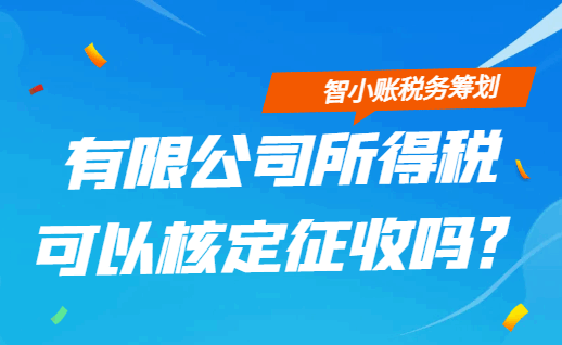 有限公司所得税可以核定征收吗？