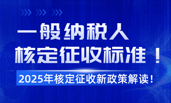 2025年一般纳税人核定征收标准！