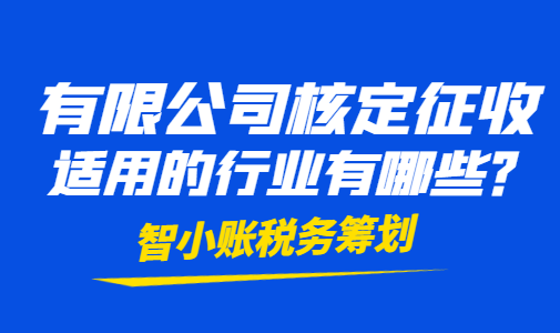 有限公司核定征收适用的行业有哪些？