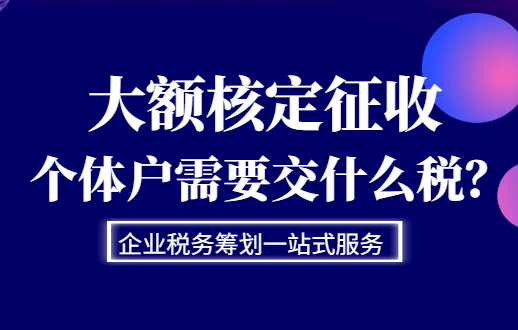 大额核定征收个体户需要交什么税？