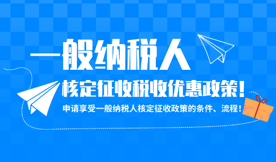 一般纳税人核定征收税收优惠政策！