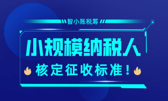 小规模纳税人核定征收标准！