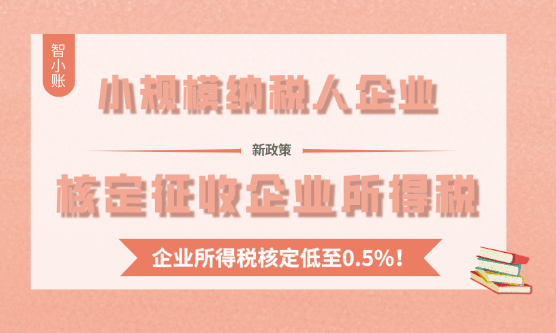 小规模纳税人企业核定征收企业所得税！