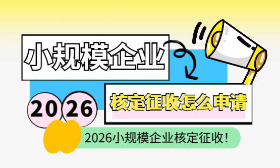 2026小规模企业核定征收怎么申请？