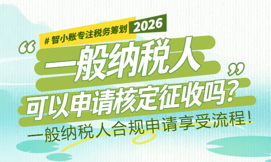 2026一般纳税人可以申请核定征收吗？合规申请享受流程！