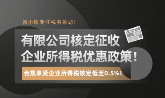 2026企业所得税可以核定征收嘛？合规申请享受方案、流程！