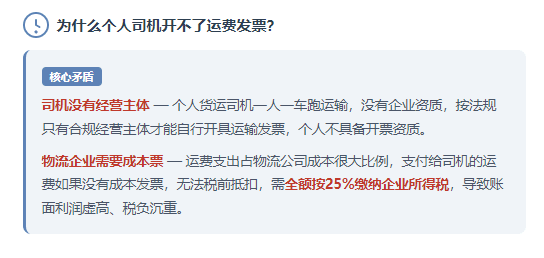个人货运司机运费怎么开票给物流公司？个人货运司机合规开具运费成本票办法！