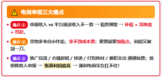 电商企业税务合规申报方案建议！