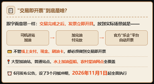 司机忘开票、进项抵不足？"交易即开票"新规下，物流企业的油票难题有解了！