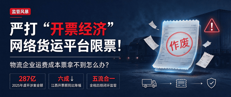 严打"开票经济"，网络货运平台限票！物流企业运费成本票拿不到怎么办？