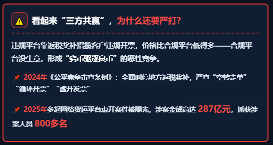 严打"开票经济"，网络货运平台限票！物流企业运费成本票拿不到怎么办？