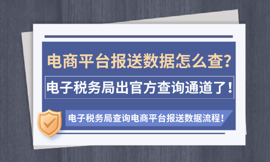 电商平台报送数据怎么查？电子税务局出官方查询通道了！