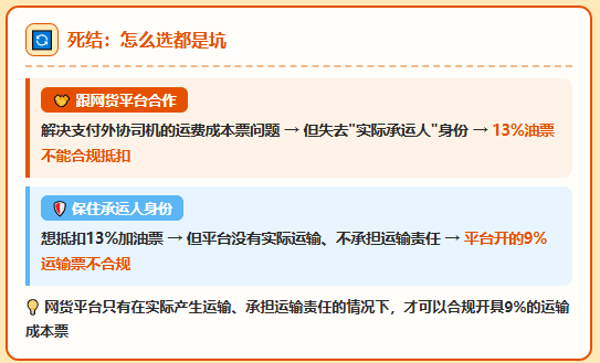 11月"交易即开票"新规下，物流企业找了网货平台代开，13%的油票没办法合规抵扣？