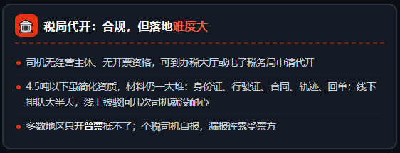 司机收到运费开不出票？物流企业合规解决方案有五种！